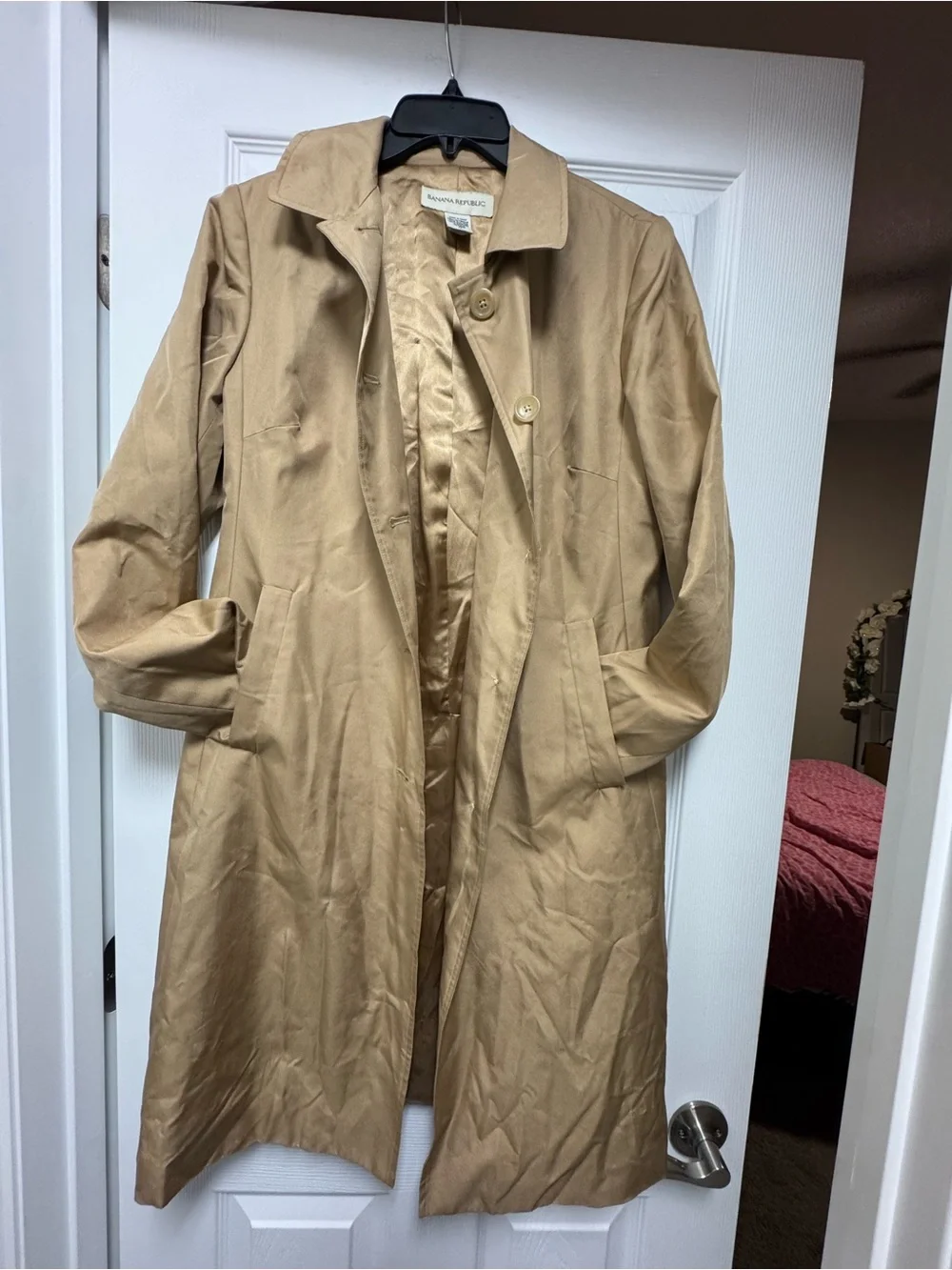 Banana Republic SILK Single-Breasted Trench Coat